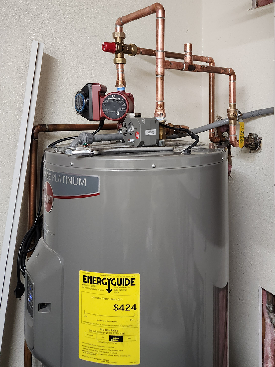 Water heater installation service